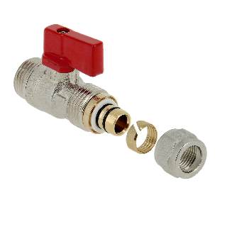 BONFIX Kogelkraan ½” x 16 mm knel t.b.v. collector rood