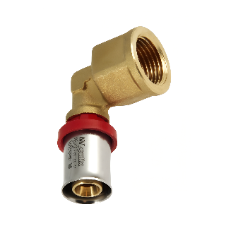BONFIX Alu-pers 2001160 Knie 1" binnendraad x 32 mm