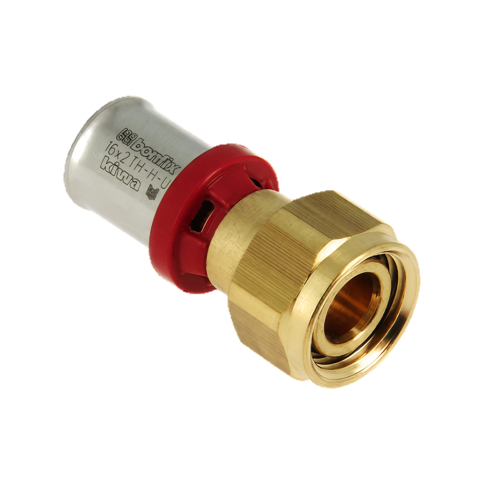 BONFIX Alu-pers 2-del kop. moer messing ½" x 16 mm