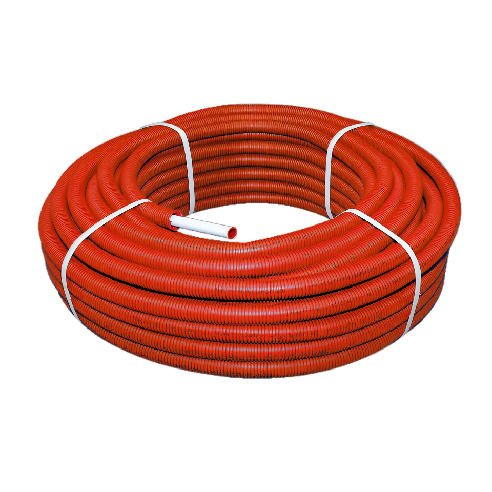 BONFIX Alu-pers systeembuis + rode mantel 16 x 2,0 rol 50 m