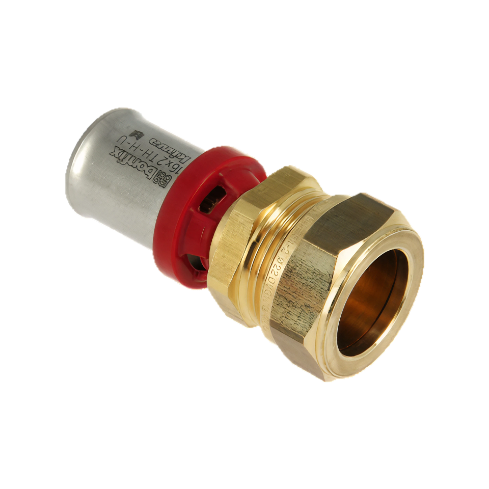 BONFIX Alu-pers 2004105 Rechte koppeling 16 mm x 12 mm knel