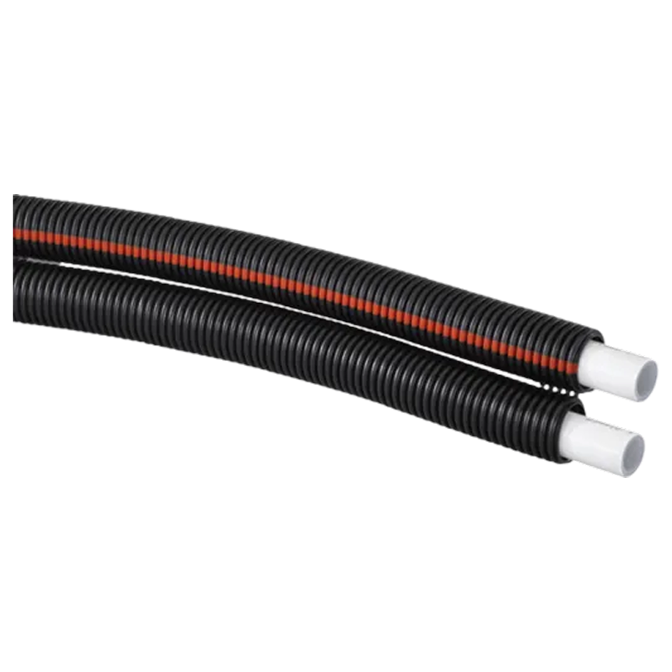 Uponor Uni Pipe PLUS in mantelbuis Twin 16x2,0 - 25/20 zwart 50m