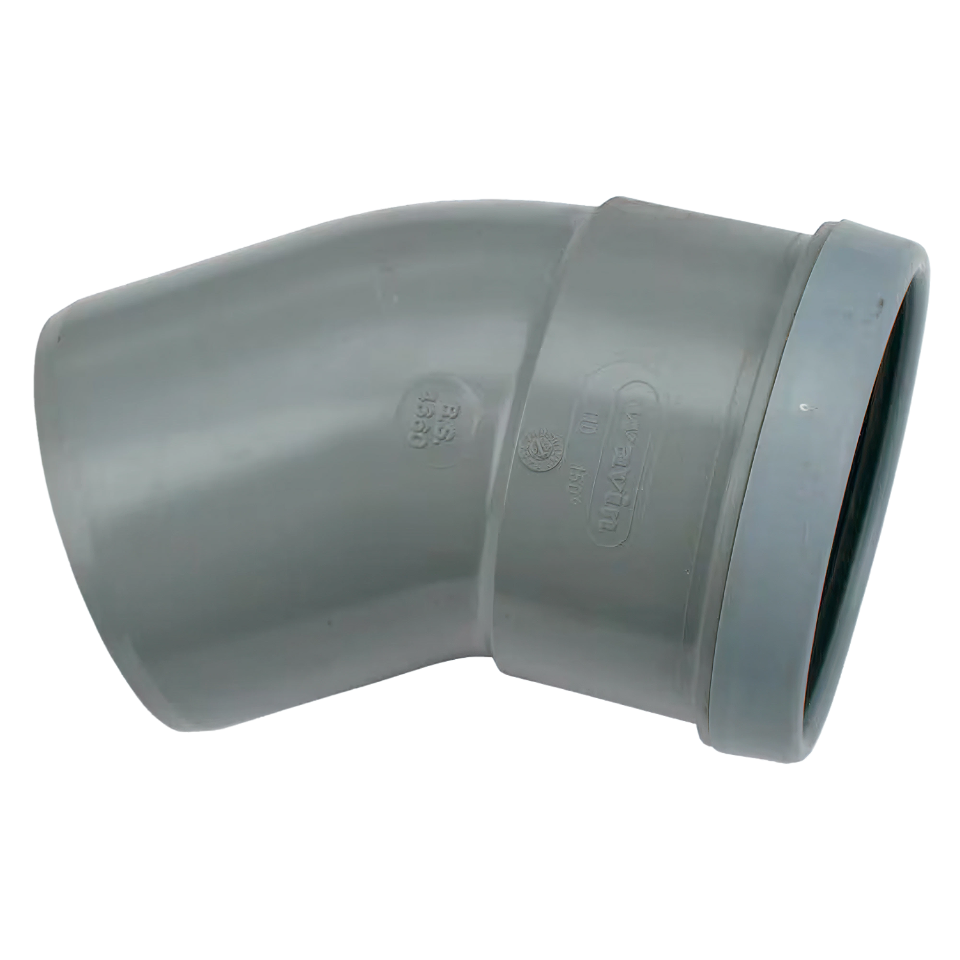 Wavin PVC M-Bocht 30° GR 125 SN4 M/S