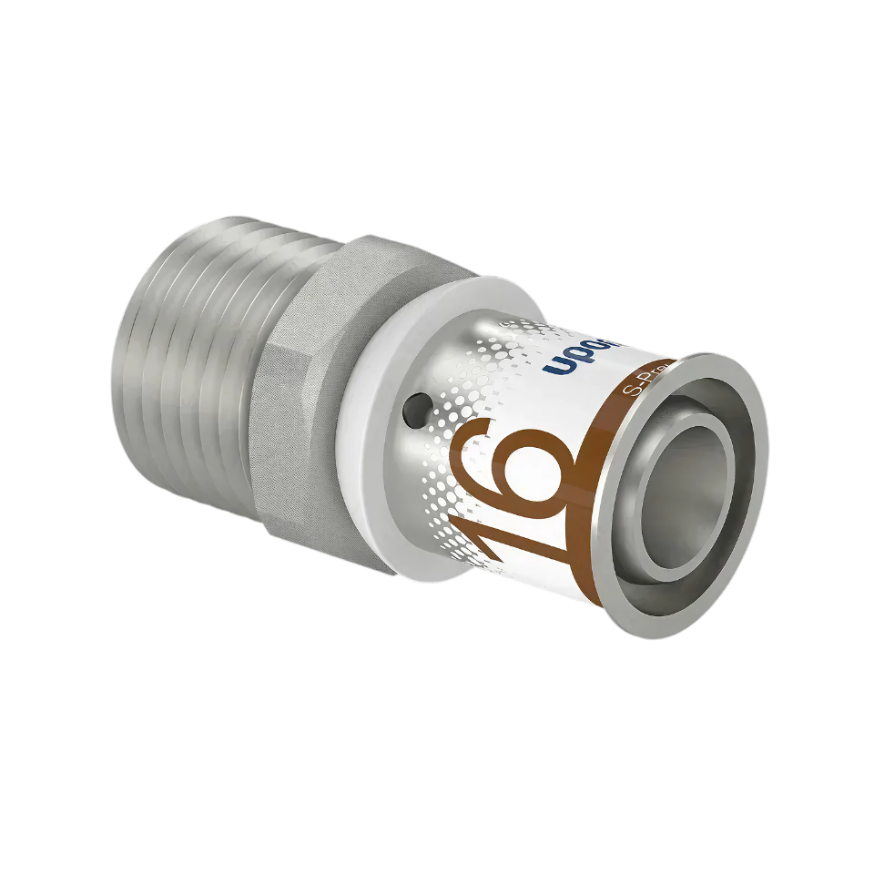 Uponor S-Press Plus pers puntstuk 16mm x 1/2"bu