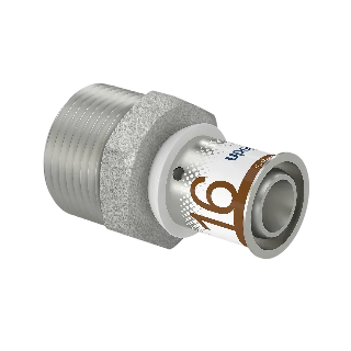 Uponor S-Press Plus pers puntstuk 16mm x 3/4"bu