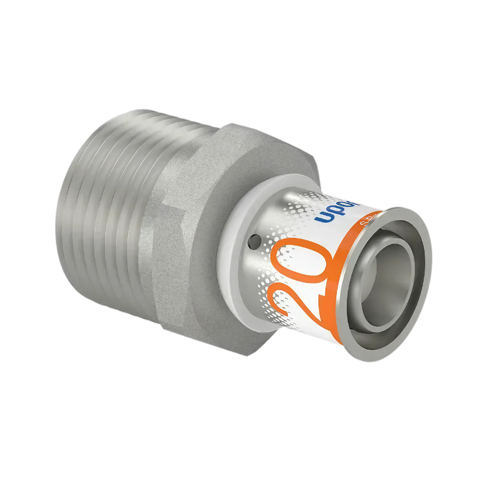 Uponor S-Press Plus pers puntstuk 20mm x 1"bu