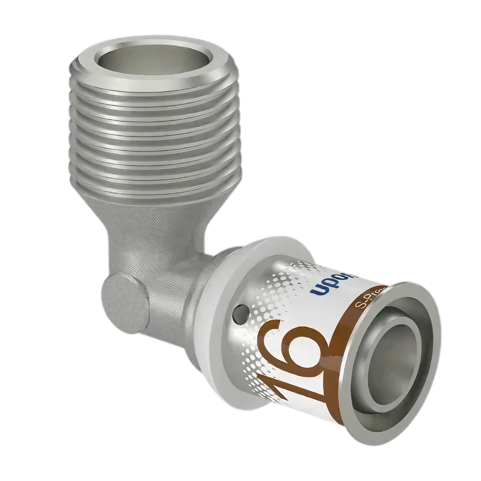 Uponor S-Press Plus pers  knie 90° bu.dr. 16mm x 1/2"