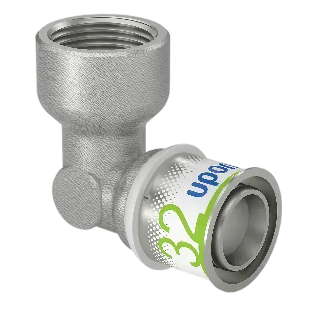 Uponor S-Press Plus pers knie 90° bi.dr. 32mm x 1"