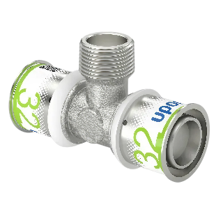 Uponor S-Press Plus pers T-stuk bu.dr. 32x3/4"x32mm