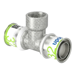 Uponor S-Press Plus pers T-stuk bi.dr. 32x3/4"x32mm