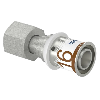 Uponor S-Press Plus schroefkoppeling 16mmx3/8" m.wartel bi.d