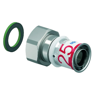 Uponor S-Press Plus schroefkoppeling wartel bi.dr. 25mm x1"