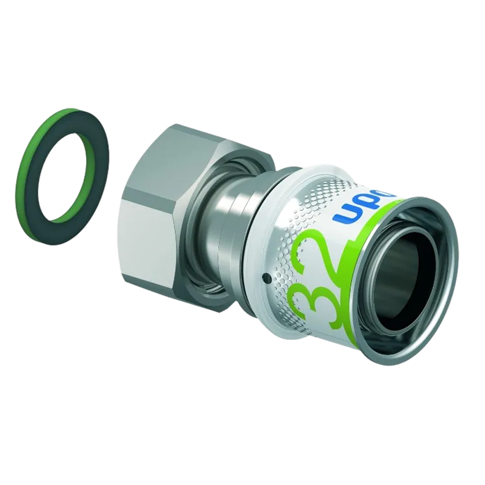 Uponor S-Press Plus schroefkoppeling wartel bi.dr. 32mmx1"