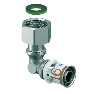 Uponor S-Press Plus pers knie + wartel bi.dr. 16 x 1/2"