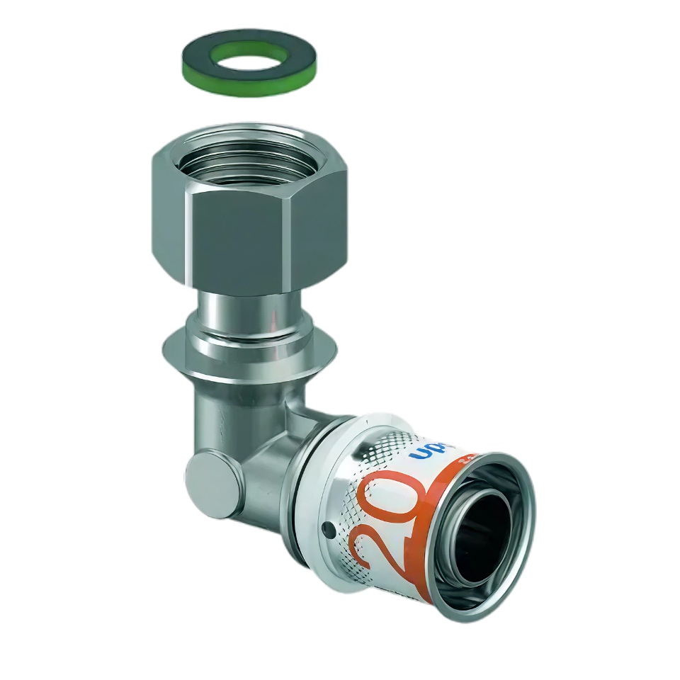 Uponor S-Press Plus pers knie + wartel bi.dr. 20 x 1/2"