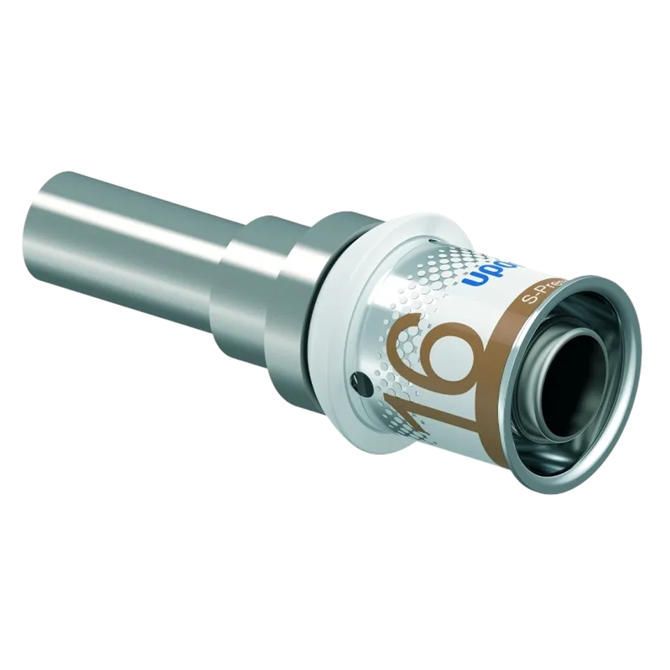 Uponor S-Press Plus pers koppeling overgang 16MLCx12mm CU/RV