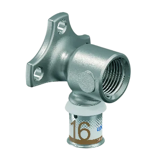 Uponor S-Press Plus pers muurplaat korte flens 16 x 1/2"