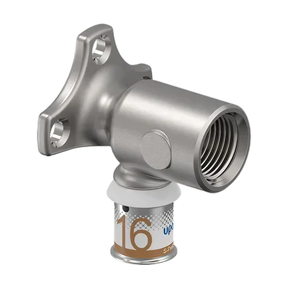 Uponor S-Press Plus pers muurplaat lange flens 16 x 1/2"