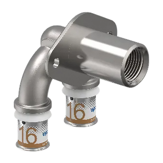 Uponor S-Press Plus Aqua pers U-wanddoorvoer haaks 16mmx1/2"