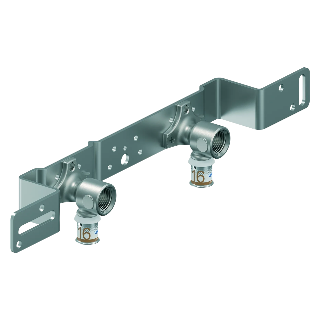 Uponor S-Press Plus Aqua pers montage-unit 16x1/2" bi.dr. x 150mm