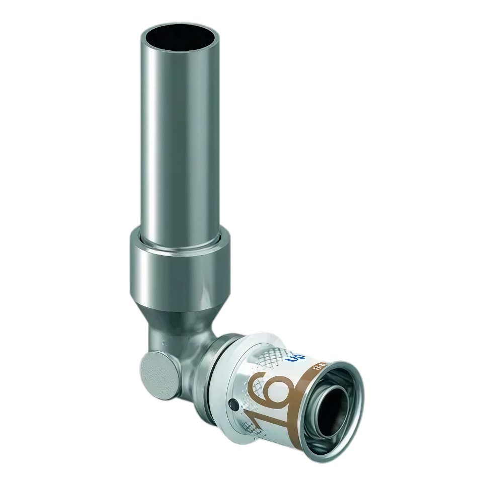 Uponor S-Press Plus Radi pers aansluitknie 16-15mm CU L=350m