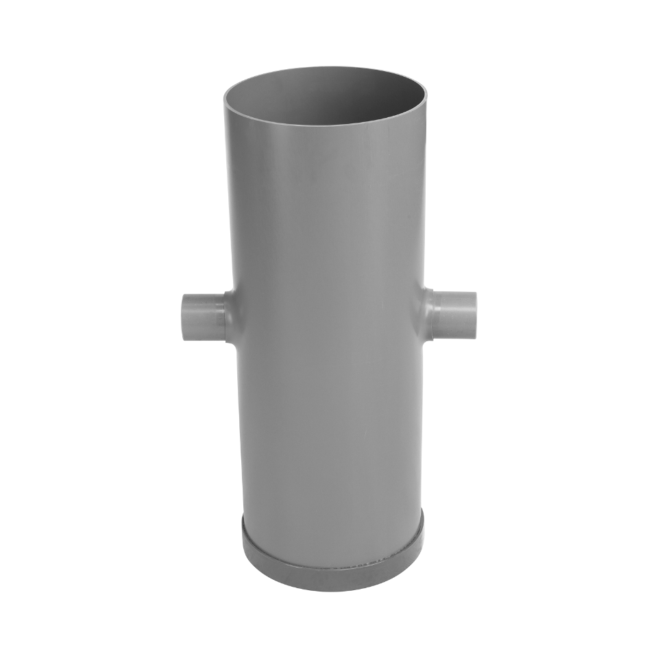 Pvc zandvangput, 315 mm, incl filter, 2x 80mm spie, H= 85 cm