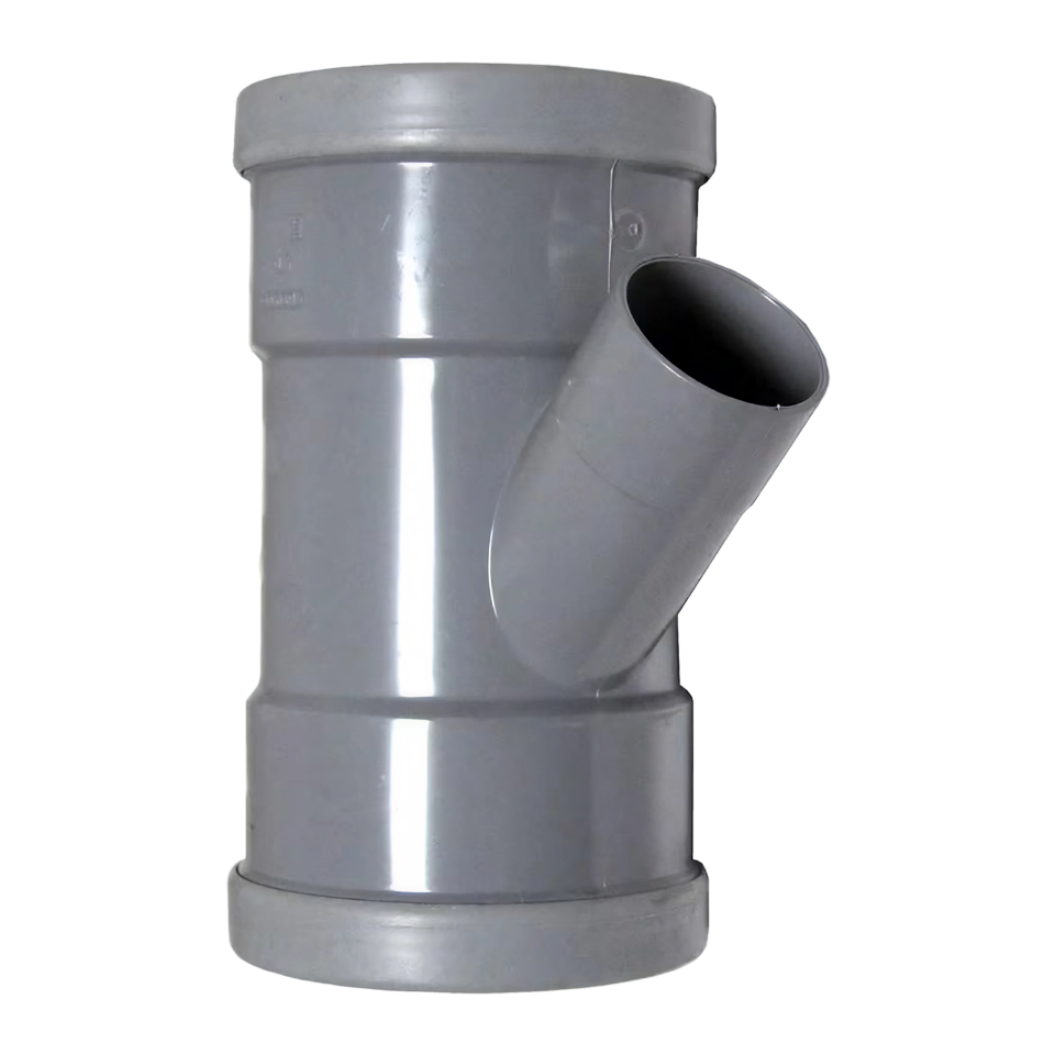 Wavin PVC RR Tee 45° GY 125X50 SN4 2M/1G