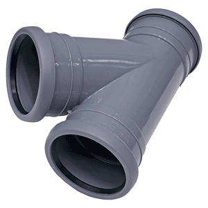 Pipelife Topfit t-stuk 75x75 45gr 3xm grijs