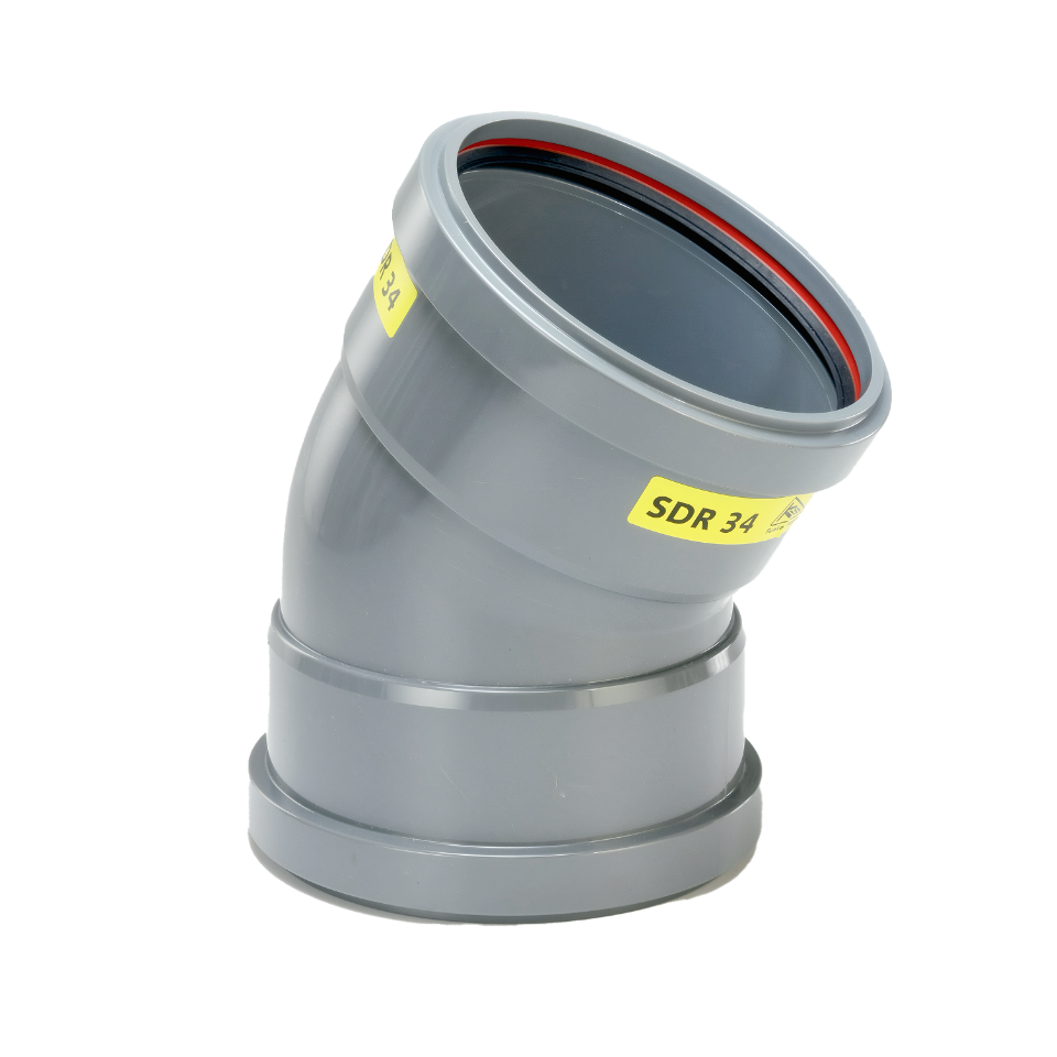 PVC Bocht 15° 110 SN8 M/M