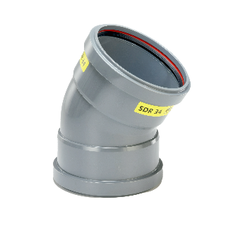 PVC Bocht 15° 160 SN8 M/M