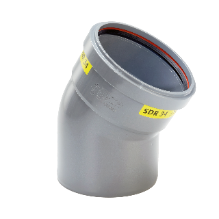 PVC Bocht 30° 160 SN8 M/S