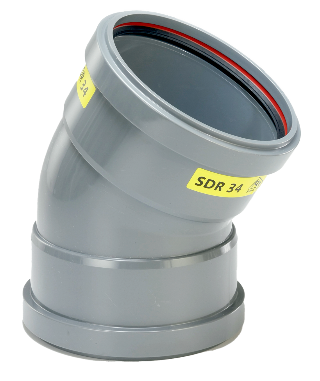 PVC Bocht 30° 200 SN8 M/M