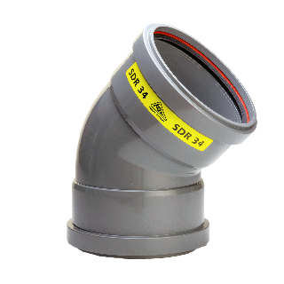 PVC Bocht 45° 110 SN8 M/M