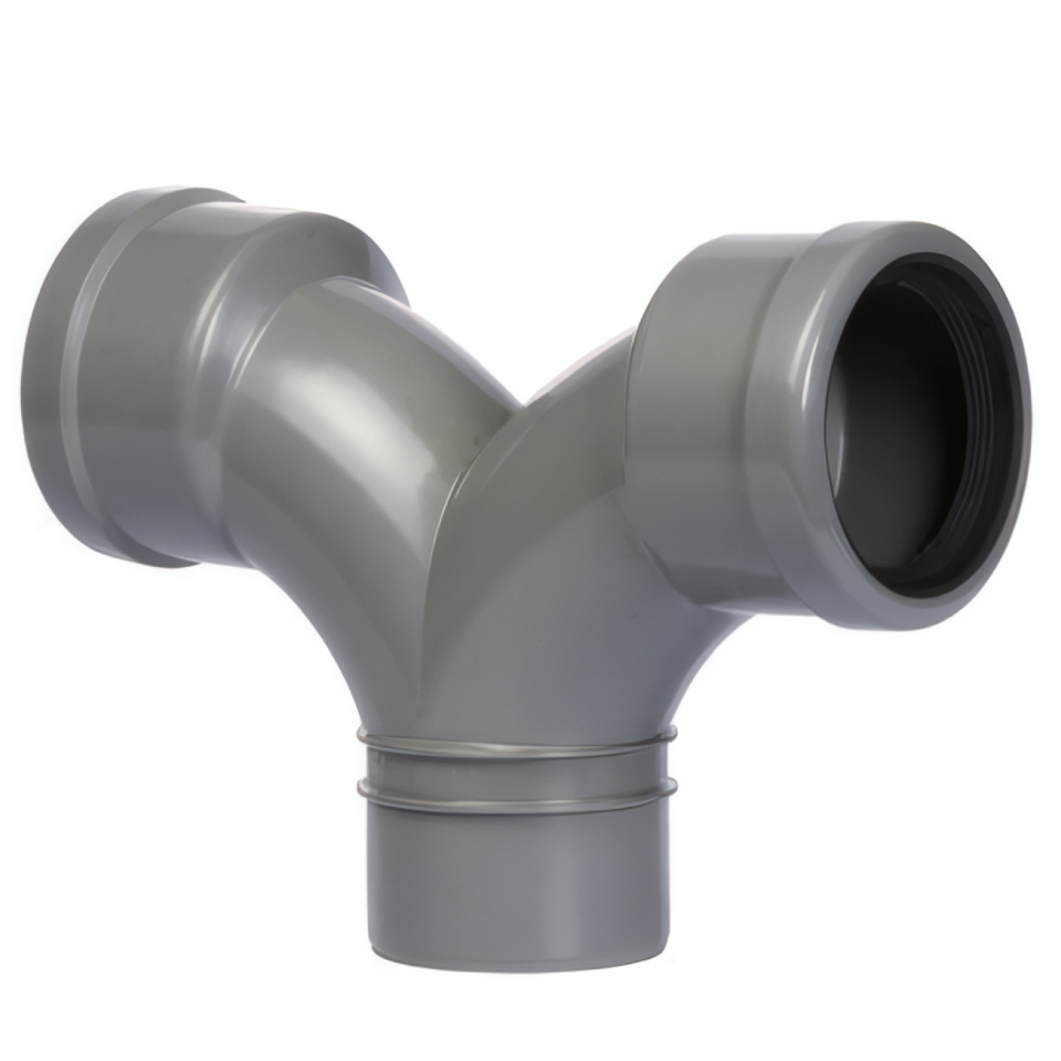 PVC M-Flex Str.T-St 90° GR 160 SN8 2M/S