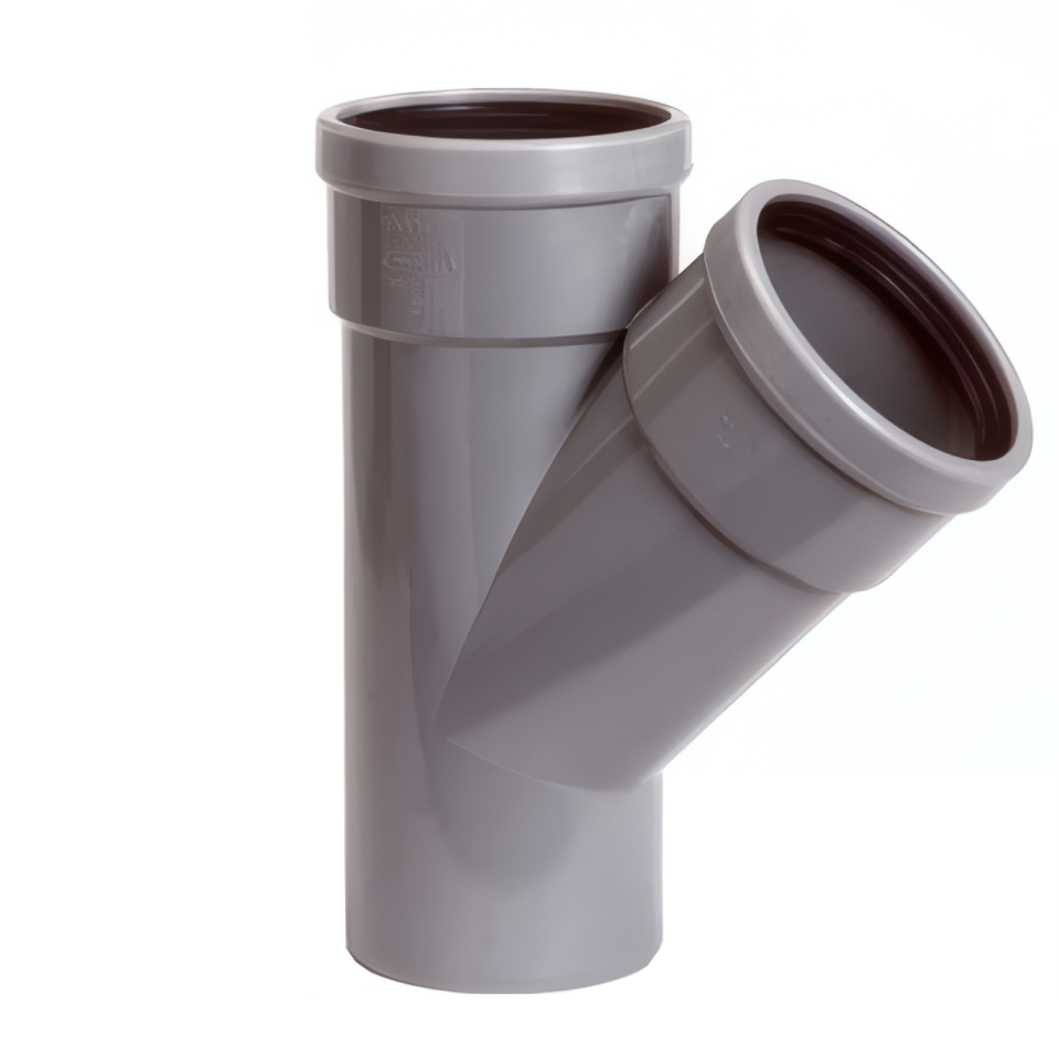 PVC T-stuk 45° 125 SN8 2M/S
