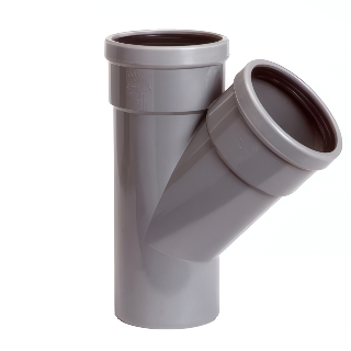 PVC T-stuk 45° 160 SN8 2M/1S