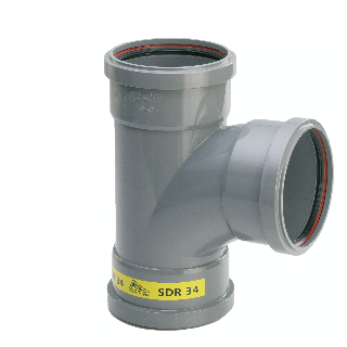PVC T-stuk 90° 200 SN8 3M