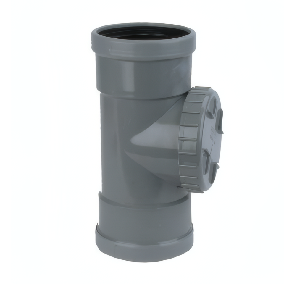 PVC ontstoppingsstuk 160mm SN4 met schroefdeksel 2x mof