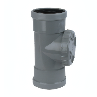 PVC ontstoppingsstuk 160mm SN4 met schroefdeksel 2x mof