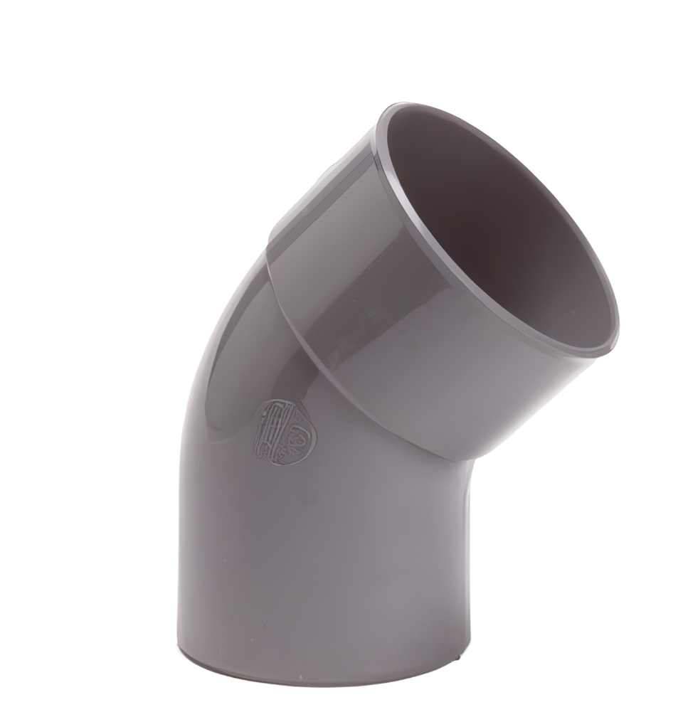 Pipelife lijm bocht 45gr 110mm m/s komo