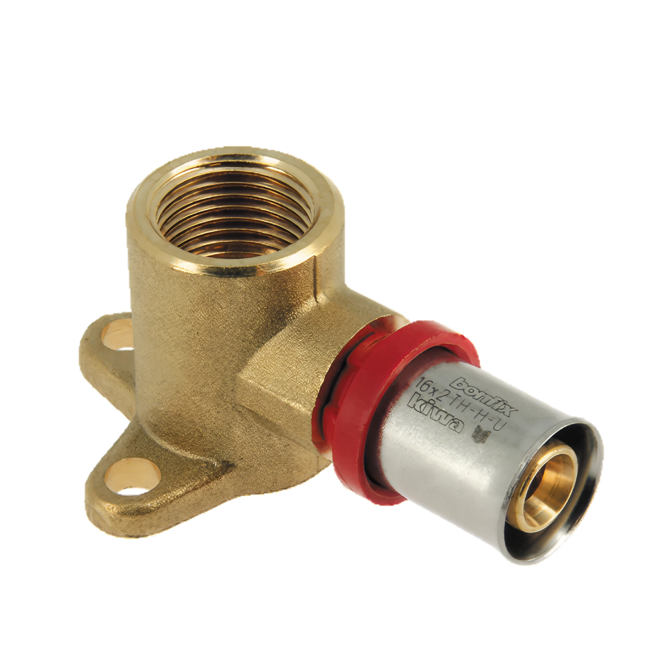 BONFIX Alu-pers muurplaat 3/4" bi.dr. x 25 mm