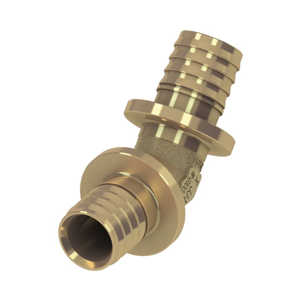 TECEflex knie 45° silicium brons,  32 x 32