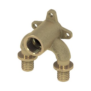 TECEflex dubbele muurplaat str. silicium brons,  20 x Rp 1/2