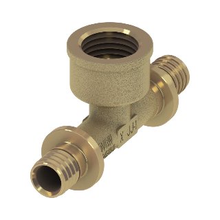 TECEflex T-stuk bi.dr. 40 x Rp 3/4" x 40, siliciumbrons