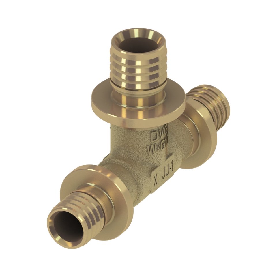 TECEflex T-stuk verlopend silicium brons,  50 x 25 x 50
