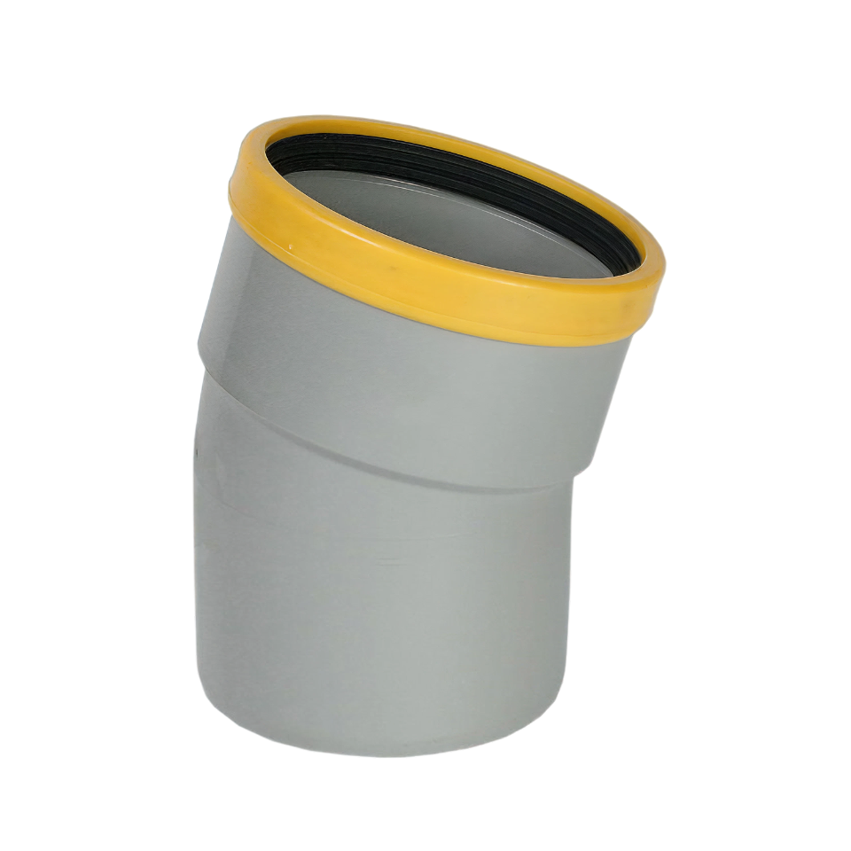 Wavin PVC Bocht 15° GR/GD 125 SN8 M/S