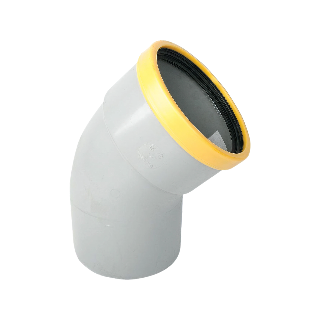 Wavin PVC Bocht 30° GR/GD 125 SN8 M/S