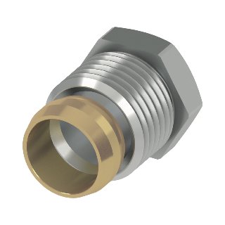TECE klemkoppeling 1/2" bu.dr. CU 15 mm x R 1/2"