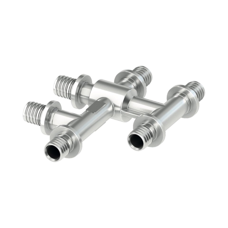 TECEflex kruisfitting vernikkeld 16 x 16 x 16 mm