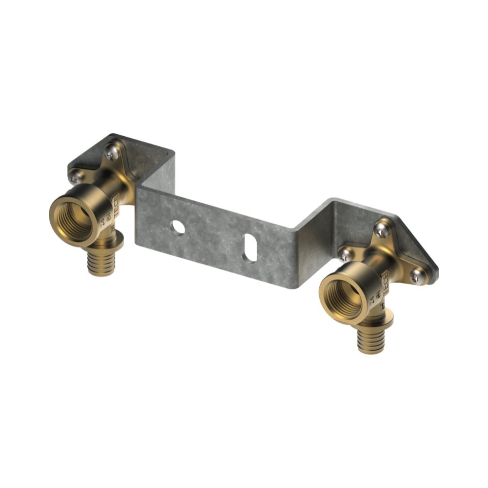 TECEflex geminibeugel + silicium brons muurplaten 150mm, 16